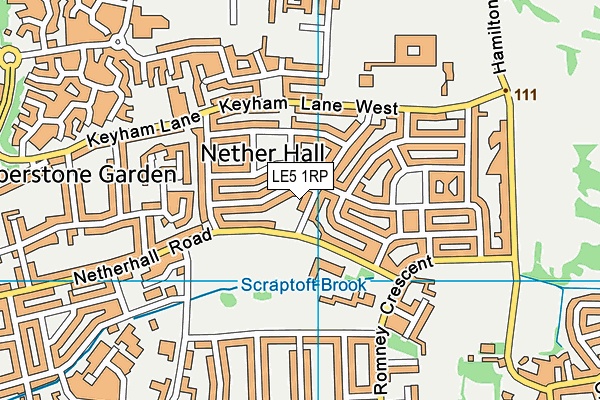 LE5 1RP map - OS VectorMap District (Ordnance Survey)