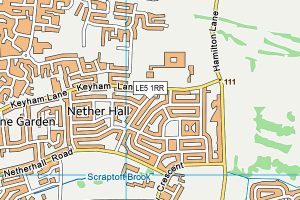 LE5 1RR map - OS VectorMap District (Ordnance Survey)