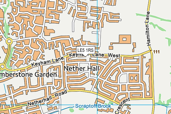 LE5 1RS map - OS VectorMap District (Ordnance Survey)