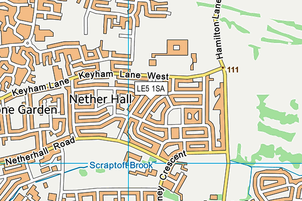 LE5 1SA map - OS VectorMap District (Ordnance Survey)