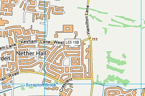 LE5 1SB map - OS VectorMap District (Ordnance Survey)
