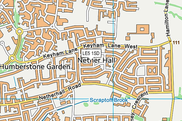 LE5 1SD map - OS VectorMap District (Ordnance Survey)