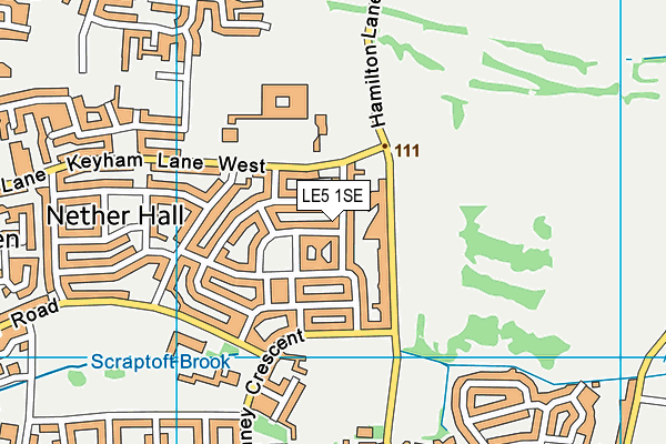 LE5 1SE map - OS VectorMap District (Ordnance Survey)