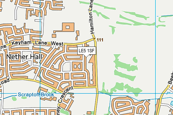LE5 1SF map - OS VectorMap District (Ordnance Survey)