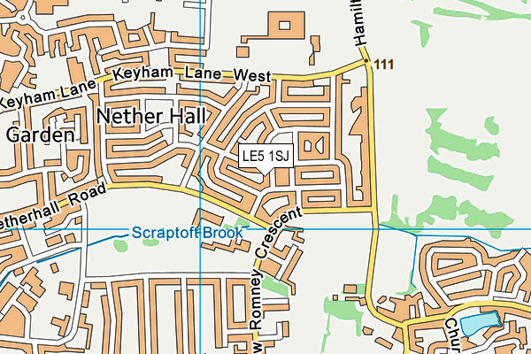 LE5 1SJ map - OS VectorMap District (Ordnance Survey)