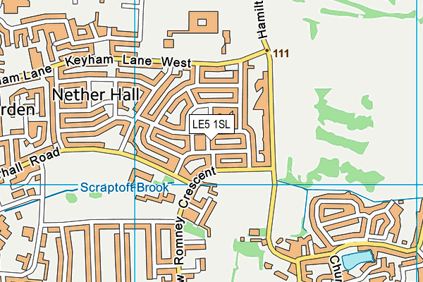 LE5 1SL map - OS VectorMap District (Ordnance Survey)