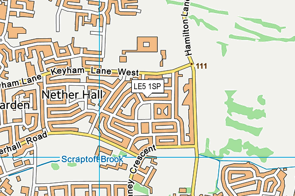 LE5 1SP map - OS VectorMap District (Ordnance Survey)