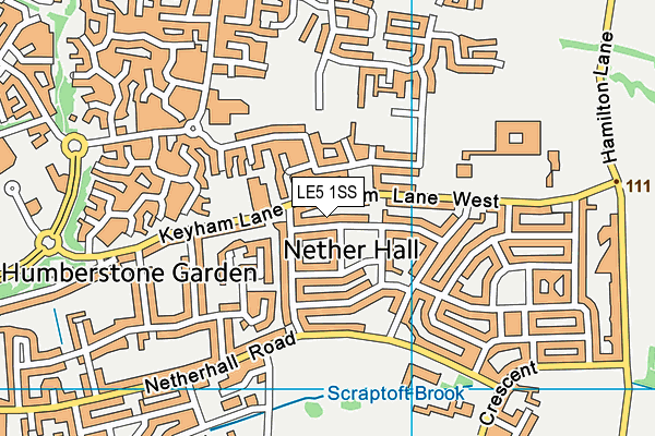 LE5 1SS map - OS VectorMap District (Ordnance Survey)