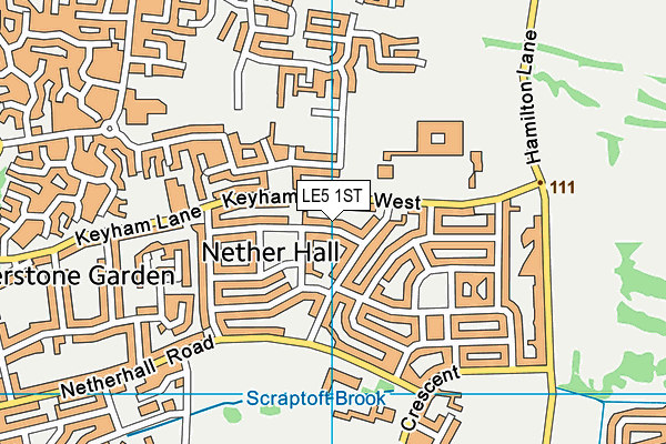 LE5 1ST map - OS VectorMap District (Ordnance Survey)