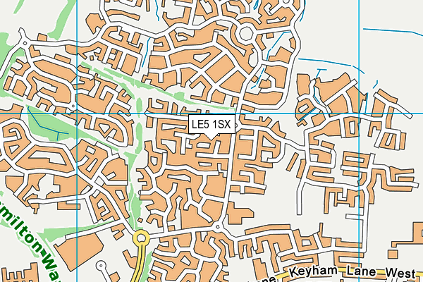 LE5 1SX map - OS VectorMap District (Ordnance Survey)