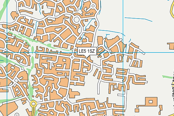 LE5 1SZ map - OS VectorMap District (Ordnance Survey)