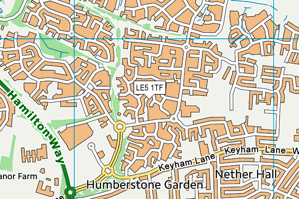 LE5 1TF map - OS VectorMap District (Ordnance Survey)