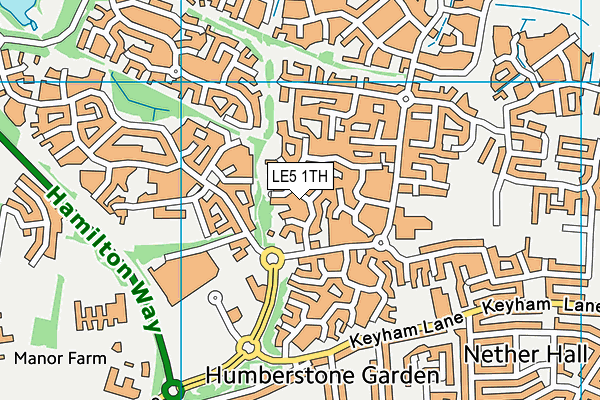 LE5 1TH map - OS VectorMap District (Ordnance Survey)