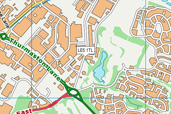 LE5 1TL map - OS VectorMap District (Ordnance Survey)