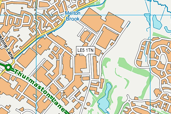 LE5 1TN map - OS VectorMap District (Ordnance Survey)