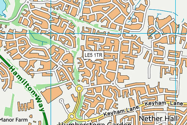 LE5 1TR map - OS VectorMap District (Ordnance Survey)
