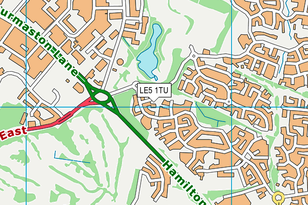 LE5 1TU map - OS VectorMap District (Ordnance Survey)