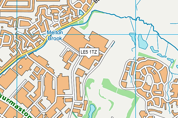 LE5 1TZ map - OS VectorMap District (Ordnance Survey)