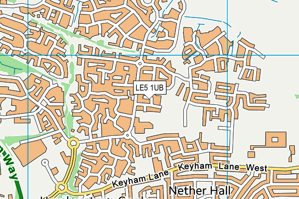 LE5 1UB map - OS VectorMap District (Ordnance Survey)