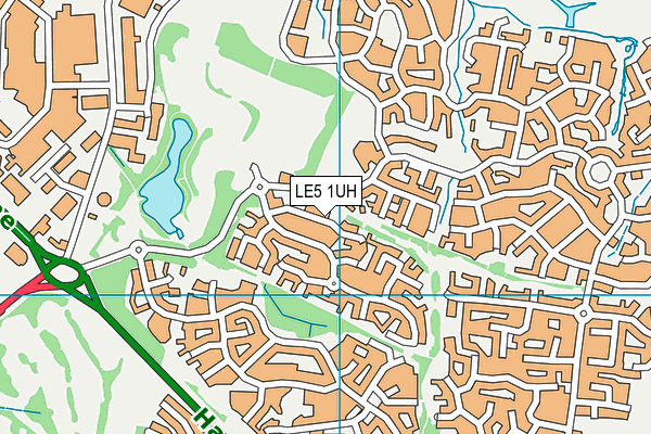 LE5 1UH map - OS VectorMap District (Ordnance Survey)