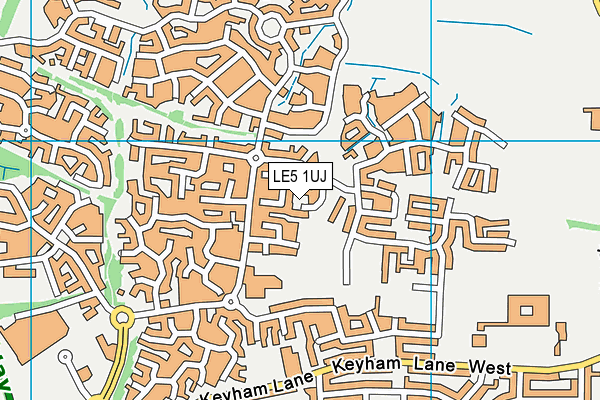 LE5 1UJ map - OS VectorMap District (Ordnance Survey)