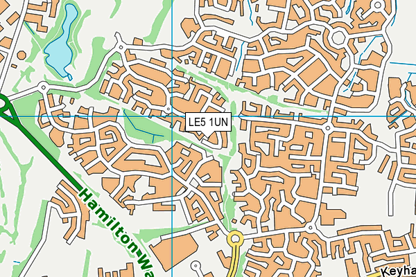 LE5 1UN map - OS VectorMap District (Ordnance Survey)