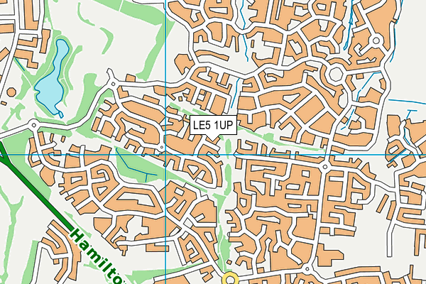 LE5 1UP map - OS VectorMap District (Ordnance Survey)