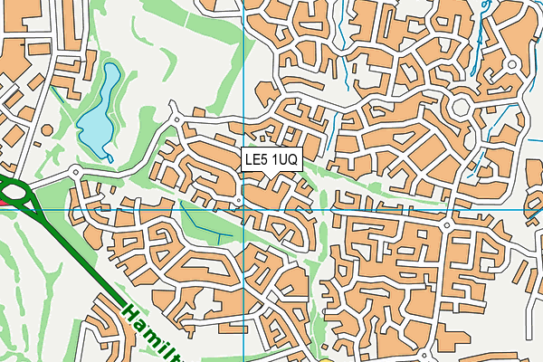 LE5 1UQ map - OS VectorMap District (Ordnance Survey)