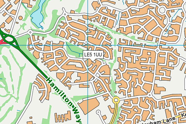 LE5 1UU map - OS VectorMap District (Ordnance Survey)