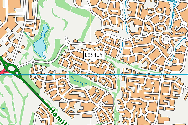 LE5 1UY map - OS VectorMap District (Ordnance Survey)