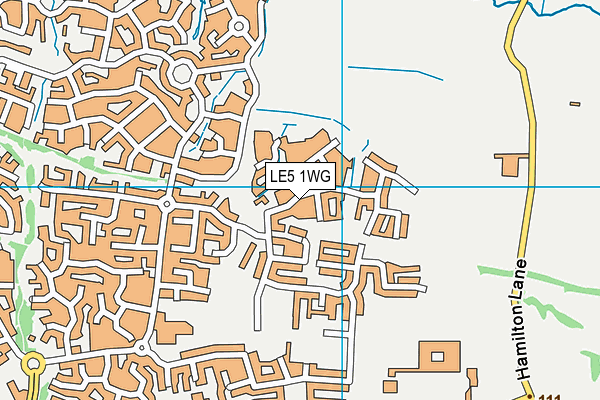 LE5 1WG map - OS VectorMap District (Ordnance Survey)