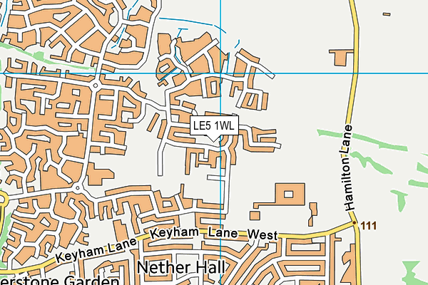LE5 1WL map - OS VectorMap District (Ordnance Survey)