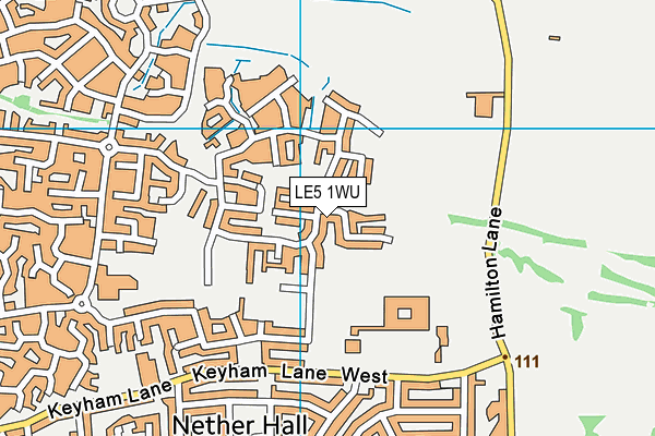 LE5 1WU map - OS VectorMap District (Ordnance Survey)