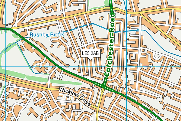 LE5 2AB map - OS VectorMap District (Ordnance Survey)