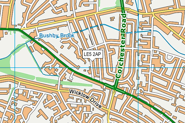 LE5 2AP map - OS VectorMap District (Ordnance Survey)