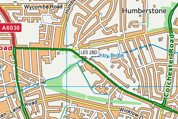 LE5 2BD map - OS VectorMap District (Ordnance Survey)