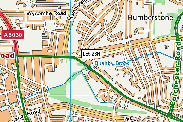 LE5 2BH map - OS VectorMap District (Ordnance Survey)