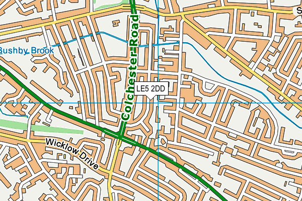 LE5 2DD map - OS VectorMap District (Ordnance Survey)