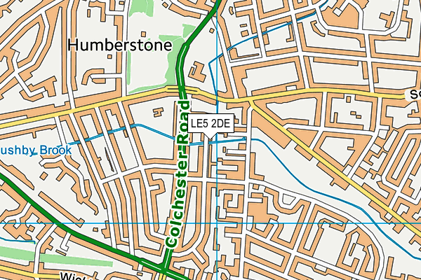 LE5 2DE map - OS VectorMap District (Ordnance Survey)