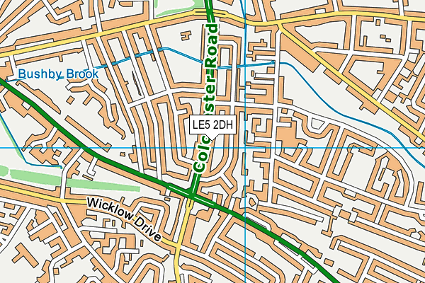 LE5 2DH map - OS VectorMap District (Ordnance Survey)