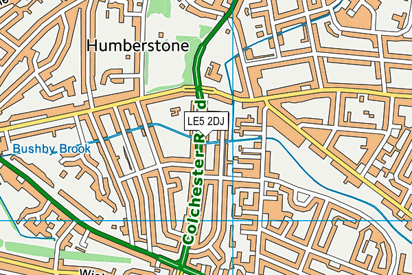 LE5 2DJ map - OS VectorMap District (Ordnance Survey)