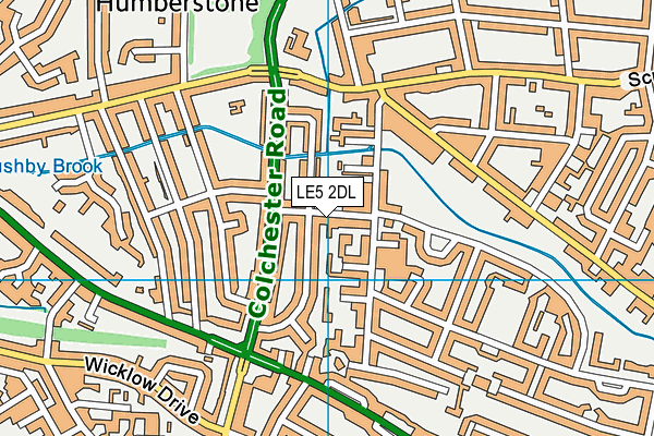 LE5 2DL map - OS VectorMap District (Ordnance Survey)