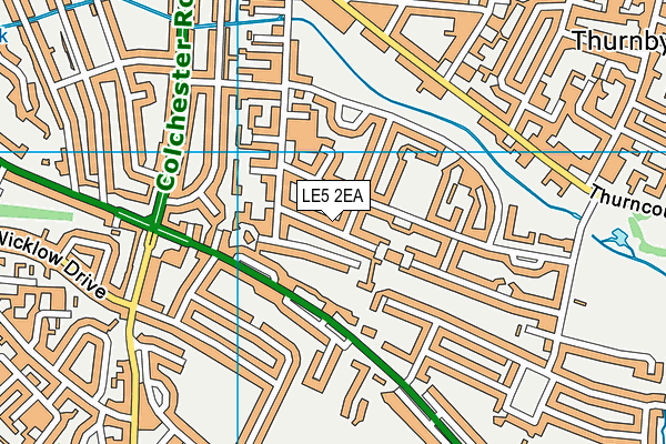 LE5 2EA map - OS VectorMap District (Ordnance Survey)