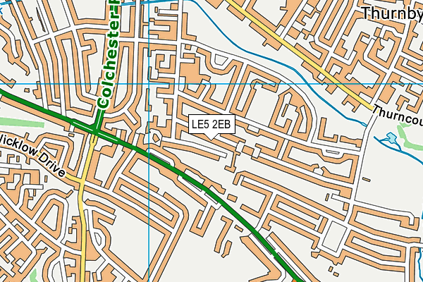 LE5 2EB map - OS VectorMap District (Ordnance Survey)