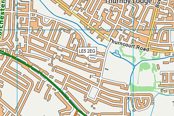 LE5 2EG map - OS VectorMap District (Ordnance Survey)