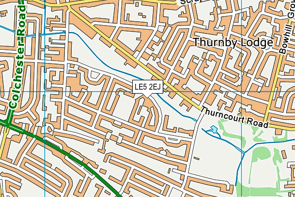 LE5 2EJ map - OS VectorMap District (Ordnance Survey)