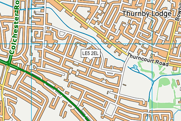 LE5 2EL map - OS VectorMap District (Ordnance Survey)