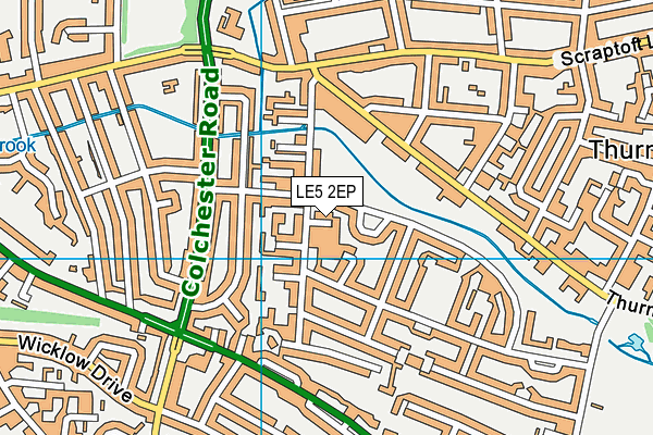 LE5 2EP map - OS VectorMap District (Ordnance Survey)