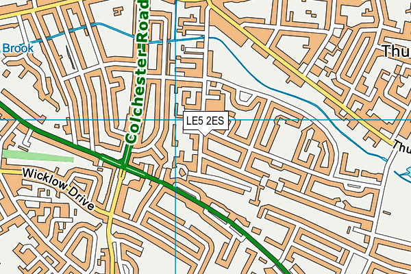 LE5 2ES map - OS VectorMap District (Ordnance Survey)