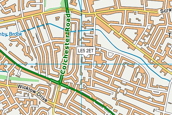 LE5 2ET map - OS VectorMap District (Ordnance Survey)